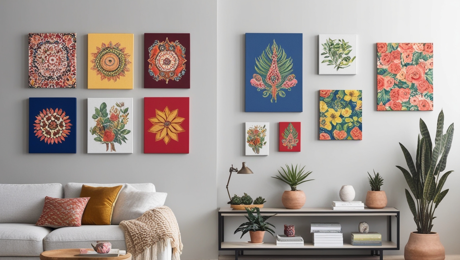 How to Style Canvas Prints in the Living Room